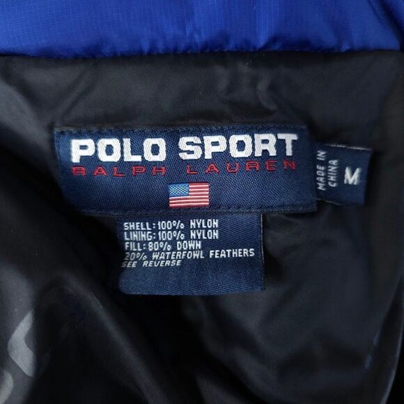 Polo Sport Ralph Lauren Down Puffy Jacket Vintage 90s Puffer Mens Size Medium - Picture 7 of 8